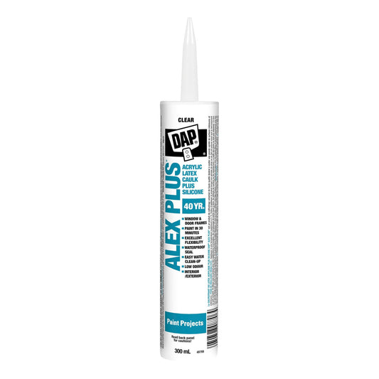 Dap 300ml Alex Plus Latex Caulk Clear