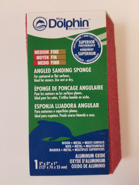 Blue Dolphin MFA-10 Intelligent Abrasives Angled Sanding Sponge - 5" x 3" x 1"
