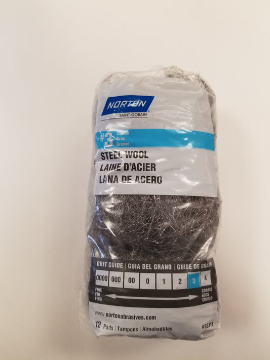 Norton Steel Wool #3 Coarse 12-Pack