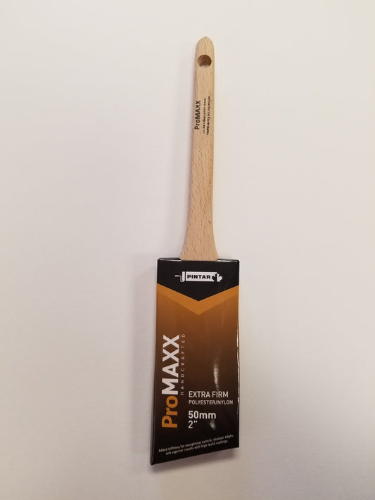 Pintar 2" Promaxx Poly/Ny Angled Rat Tail Brush Extra Firm